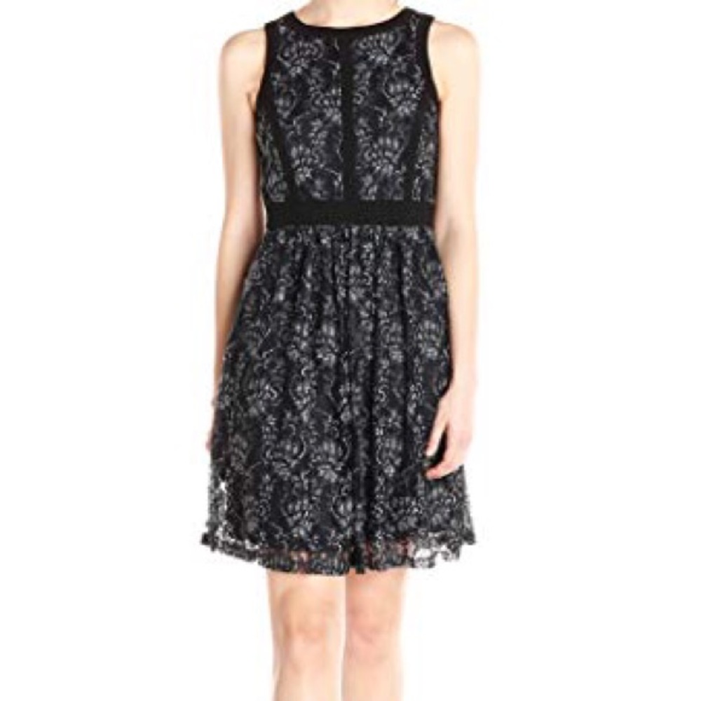 Ivanka Trump Sleeveless Lace-Detail Dress